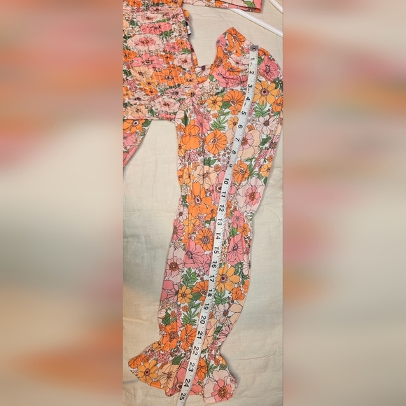 💜🩷gianni Bini Top Orange Floral Size S💓💚 - Picture 4 of 6